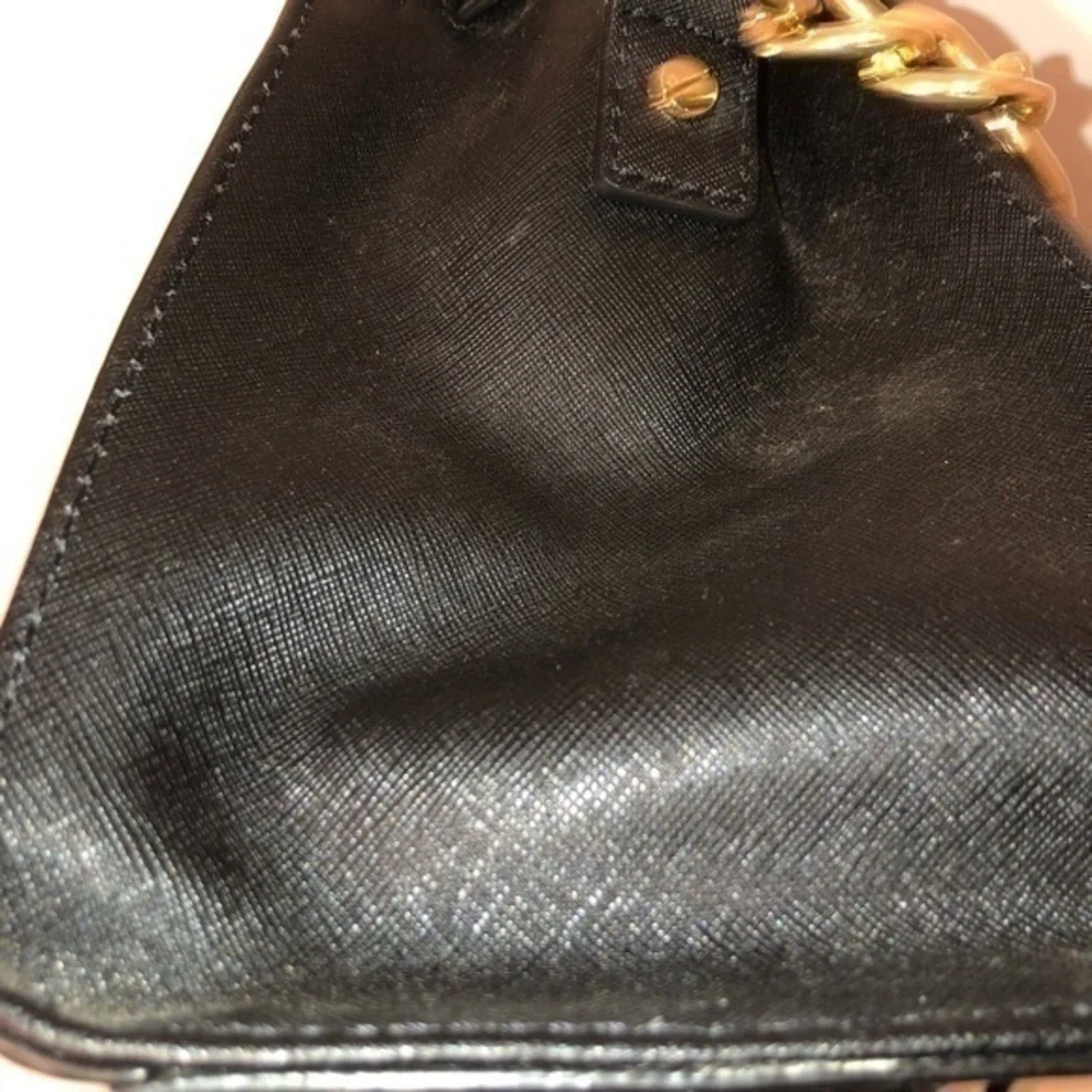 MICHAEL KORS black saffiano leather Hamilton bag